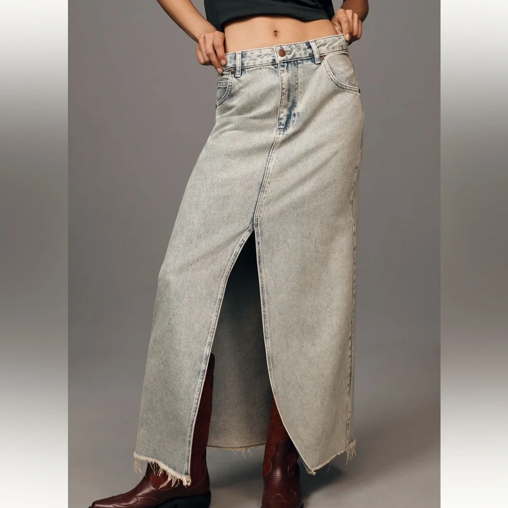Pilcro Jean Midi Skirt